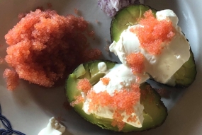 Avocado med stenbiderrogn